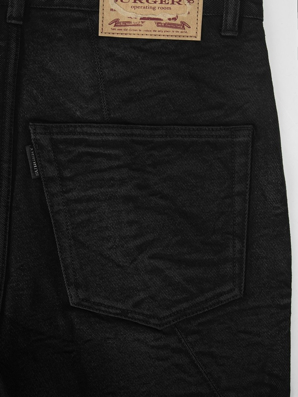 【SURGERY】surgery sutured boot-cut burnished pants