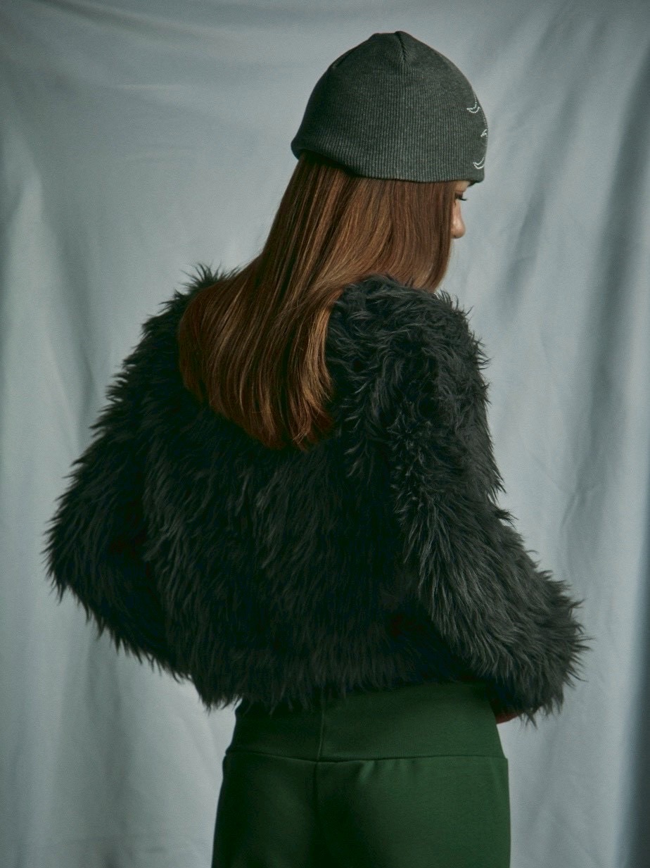 GATELESS】FUR LIKE CROPPED CARDIGAN / 【ゲートレス】ファーライク