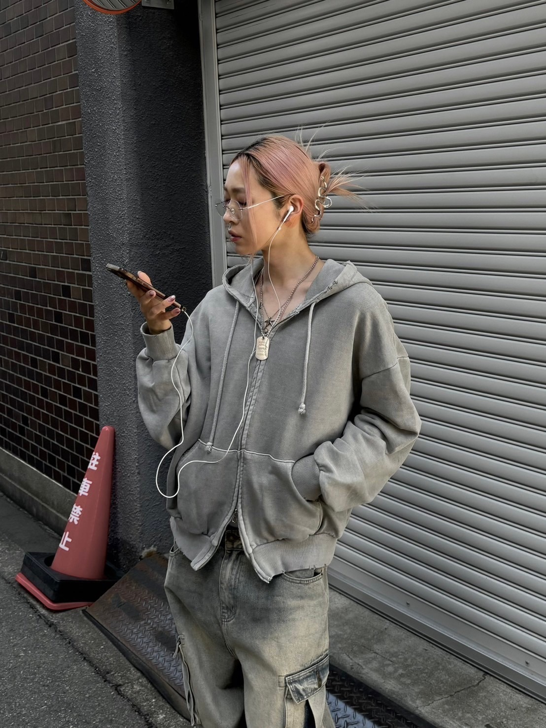 受注制【Chikashitsu +】square eyeglasses / 【チカシツプラス