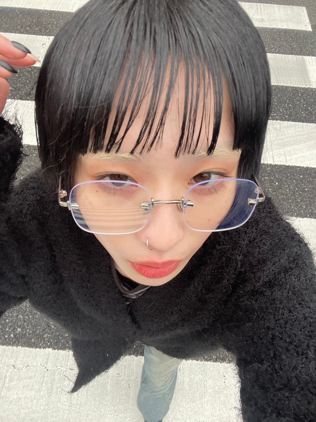 受注制【Chikashitsu +】square eyeglasses / 【チカシツプラス