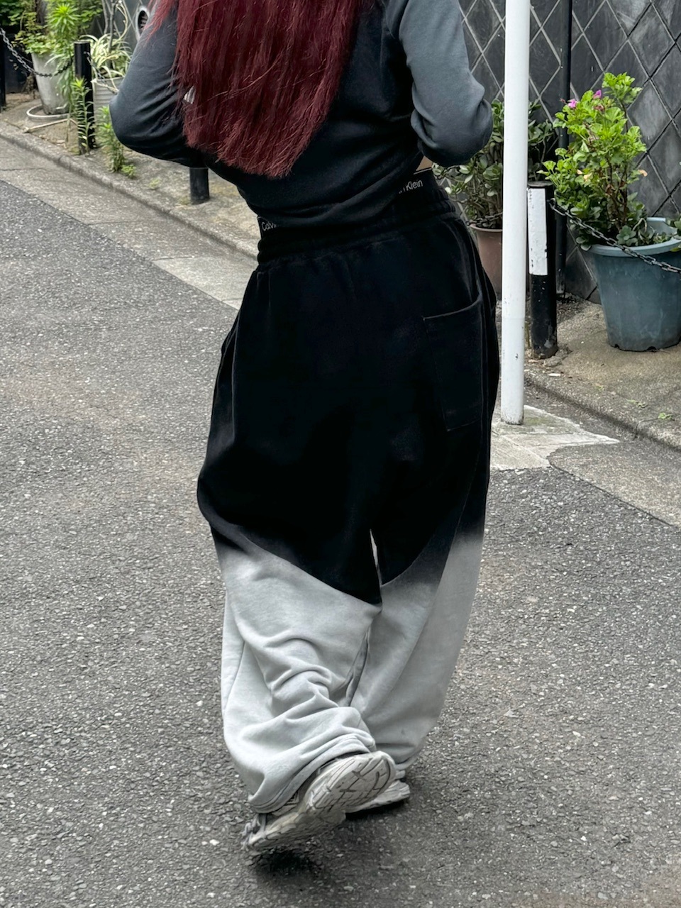 受注制【Chikashitsu +】gradation drawstring sweat pants