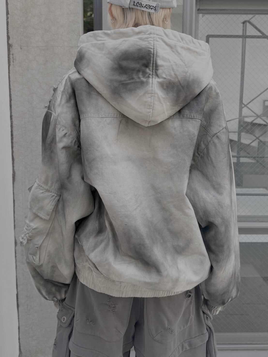 受注制【Never mind the XU】damage hood jacket / 【ネバーマインドザ