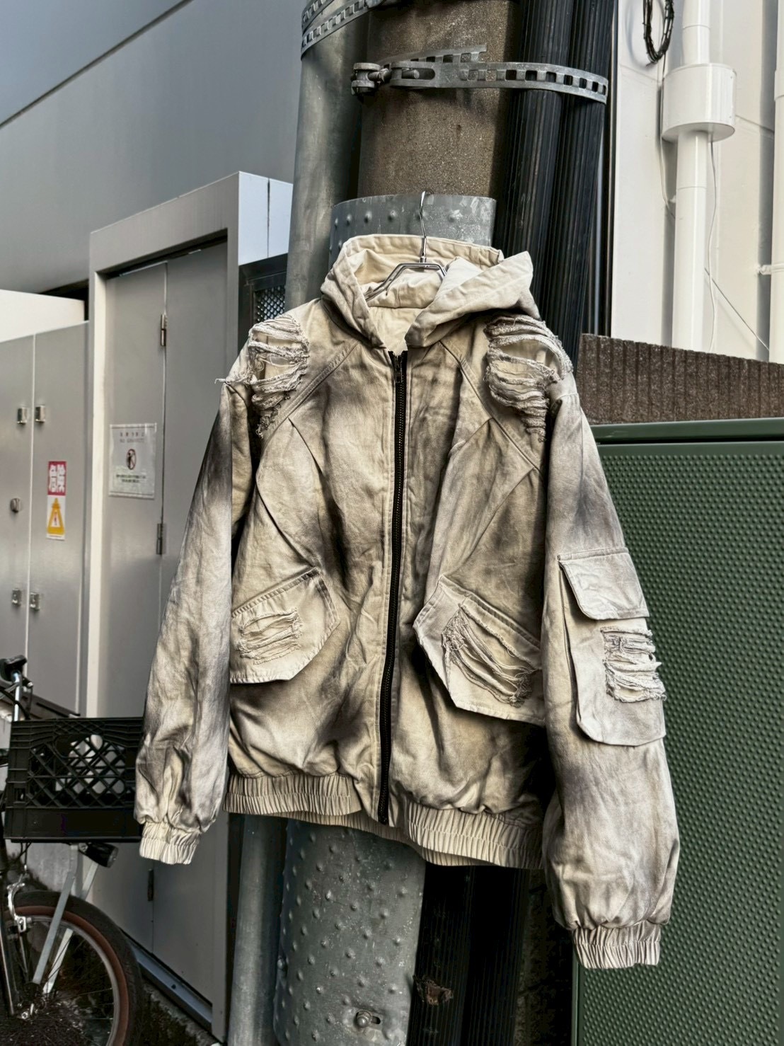 umu様 受注制【Never mind the XU】damage hood jacket / 【ネバーマインドザ