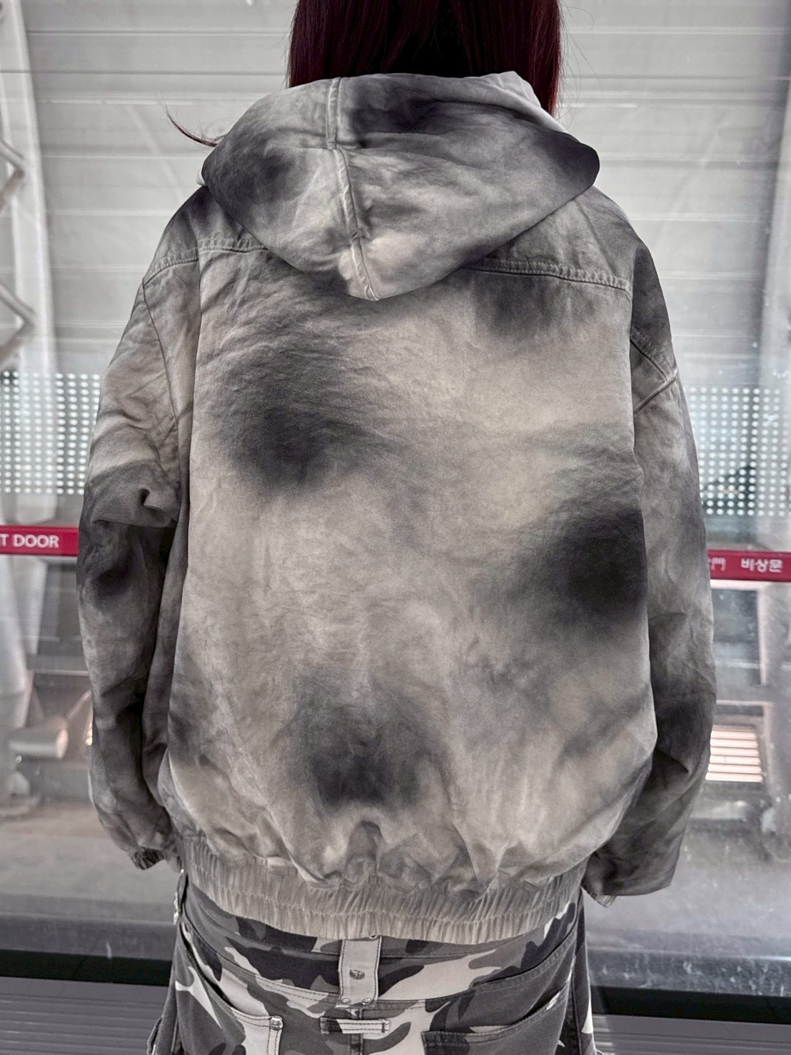 Never mind the XU】damage hood jacket / 【ネバーマインドザエックス