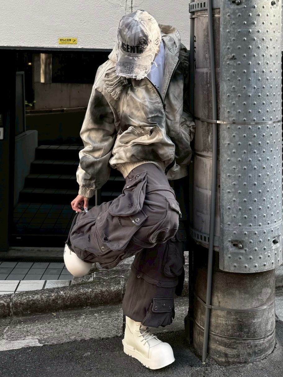 受注制【Never mind the XU】damage hood jacket / 【ネバーマインドザ