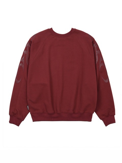 【AJOBYAJO】Tribal AJO Leather Applique Sweatshirt