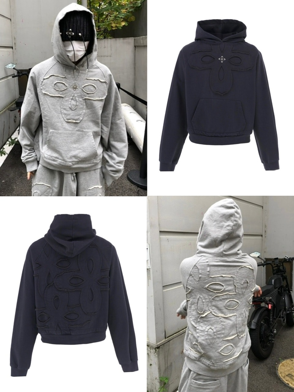 【SURGERY】 clover logo patchs sweat hoodie 'olive' 3/9再入荷【SURGERY】clover logo patchs sweat hoodie | OUR