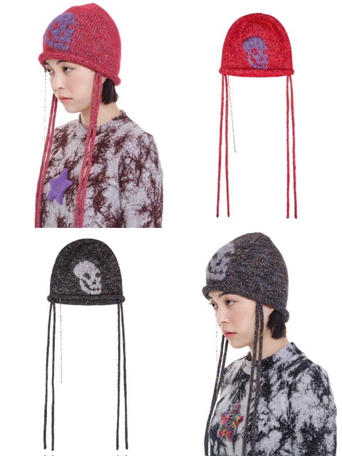【YOUTHBATH】Skull beads beanie