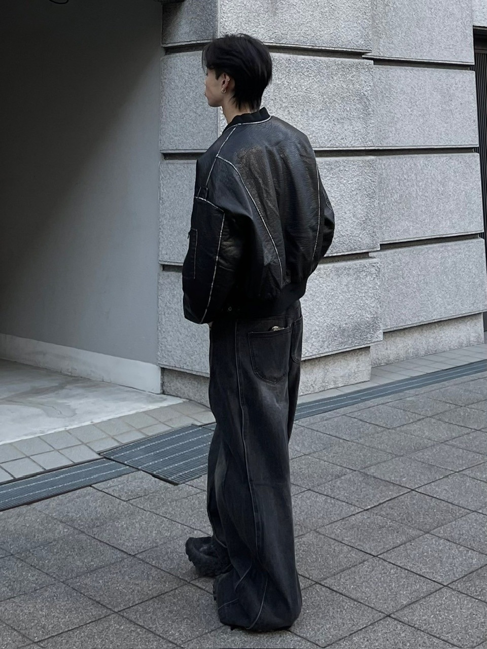Curve Black Denim Pants S size 新品未使用 Never mind the XU / Chikashitsu+｜【Chikashitsu +】curve