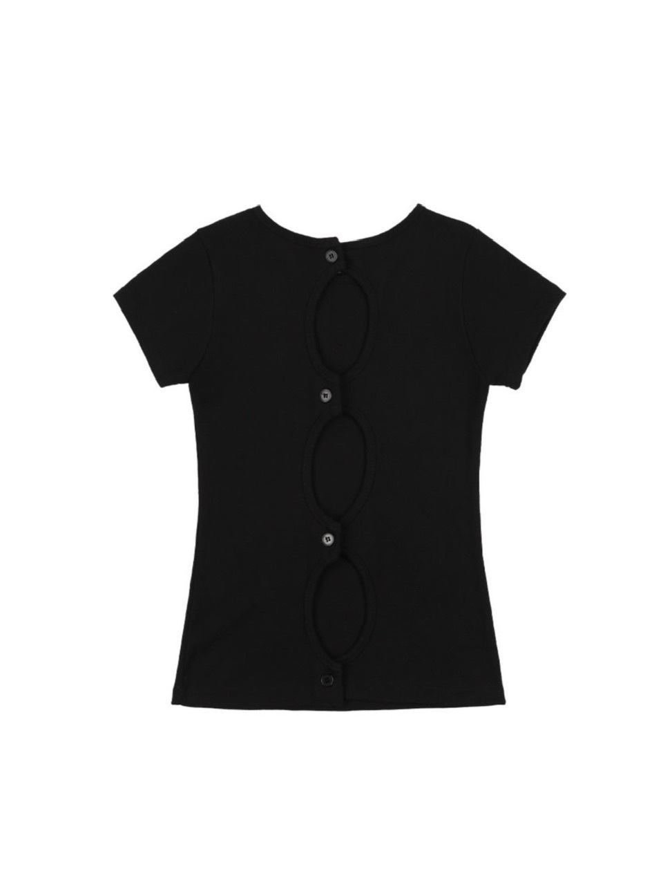 ★FANCYCLUB★BACK SLIT BUTTON TEE (BLACK)★正規品/直送料込 FANCY CLUB】Back Slit Button Tee | OUR BRAND,FANCY CLUB