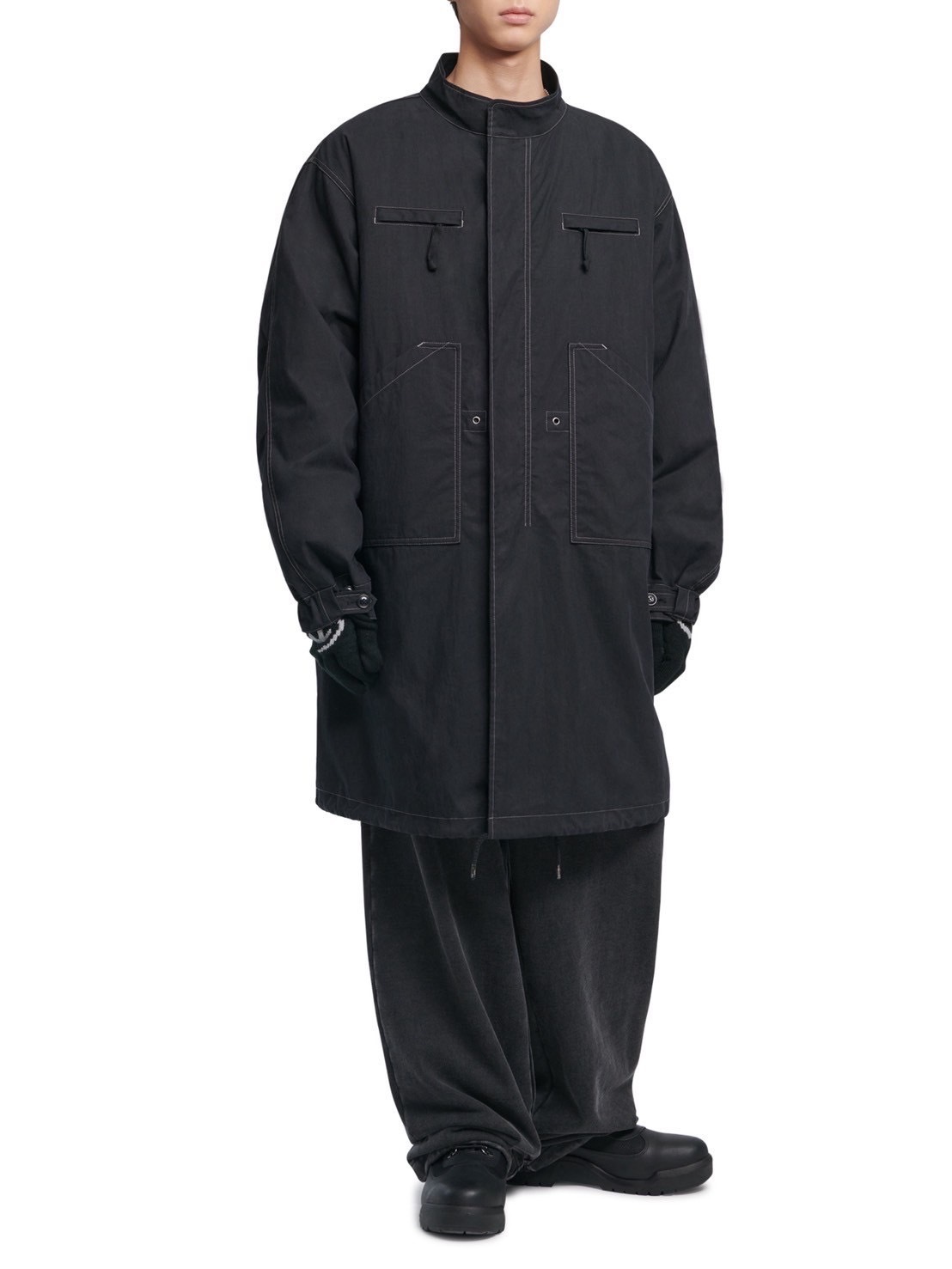 【NOMANUAL】TWO-TUCK BELTED SWEATPANTS