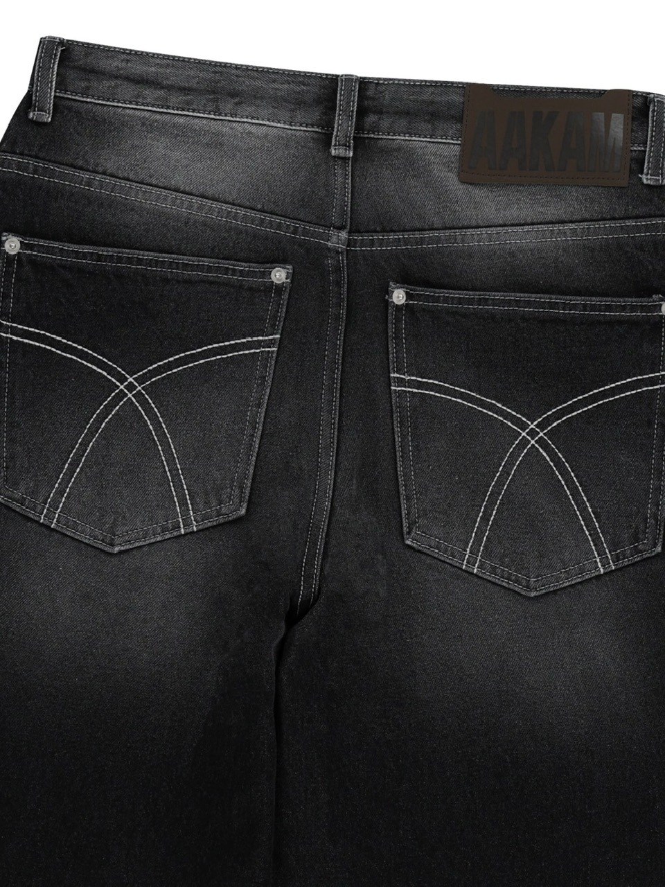 AAKAM】Rhinestone Washed Denim Pants | OUR BRAND,AAKAM