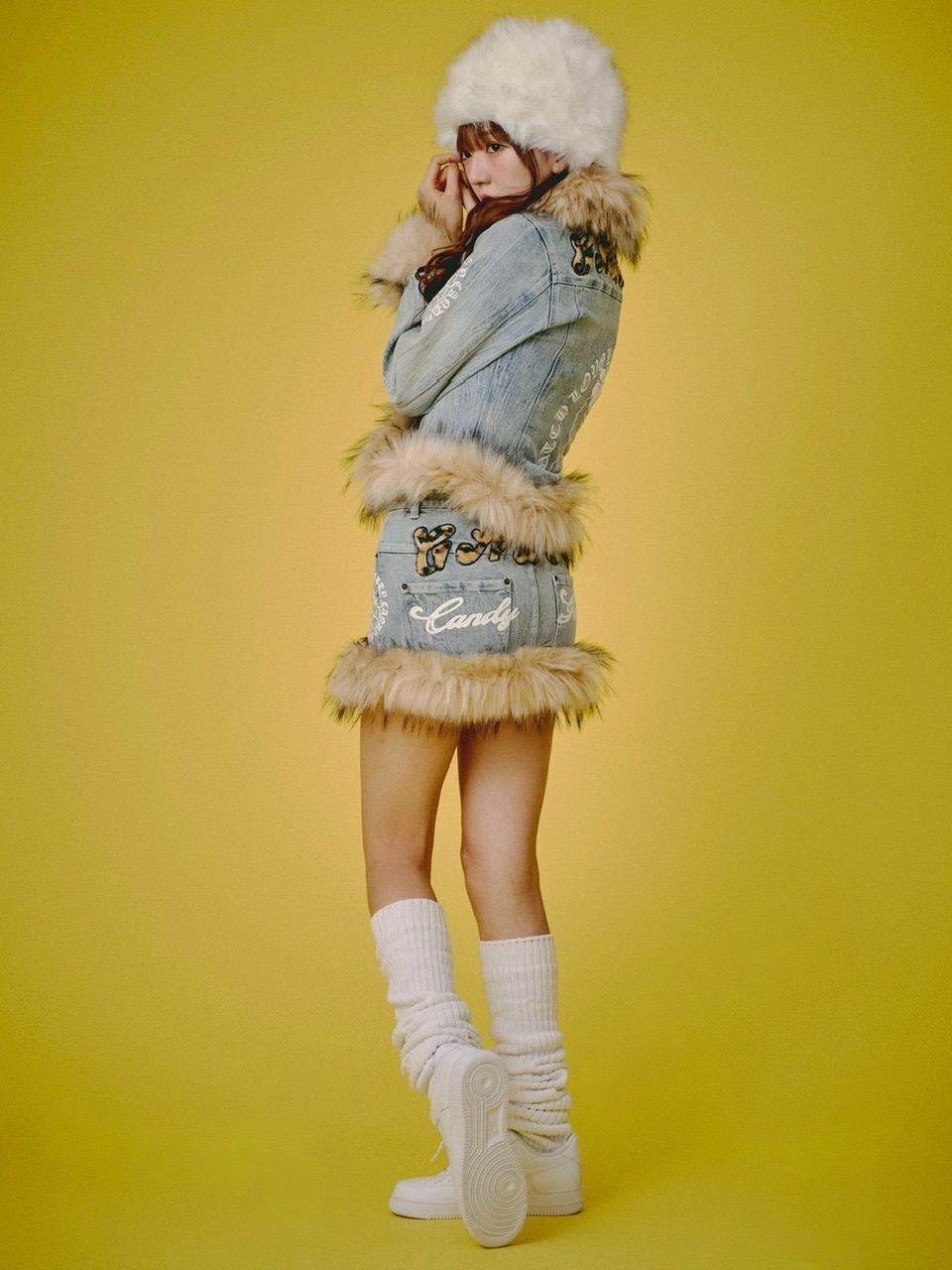 GALFY】ぎゃるちゃんファーデニムJKT | OUR BRAND,GALFY | PRESSING