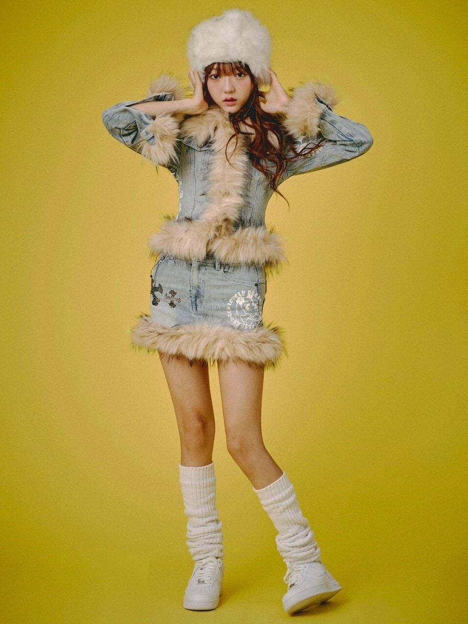 GALFY】ぎゃるちゃんファーデニムJKT | OUR BRAND,GALFY | PRESSING