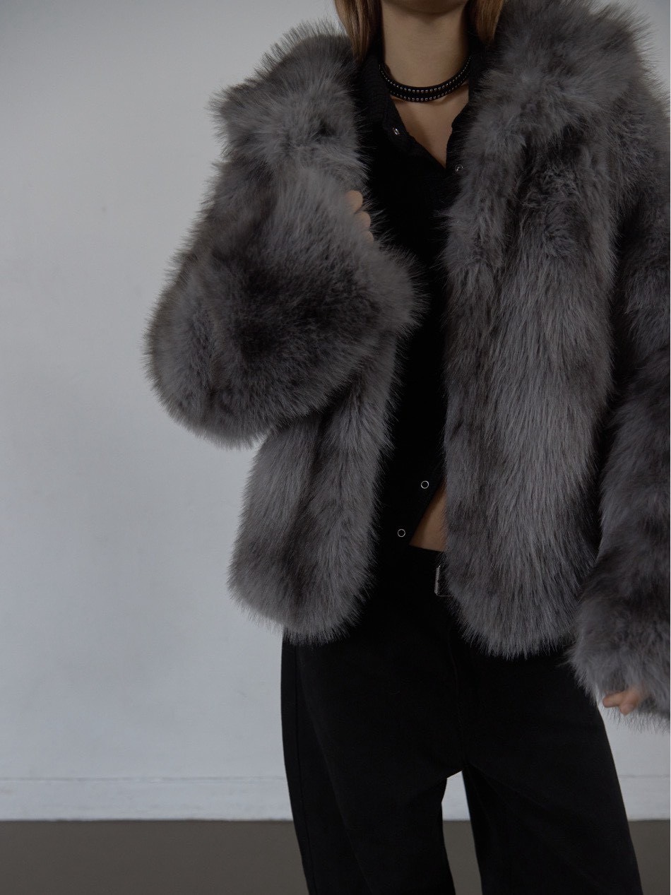 SETUP‐EXE】FAUX FUR JACKET / 【セットアップエグゼ】ハイネック