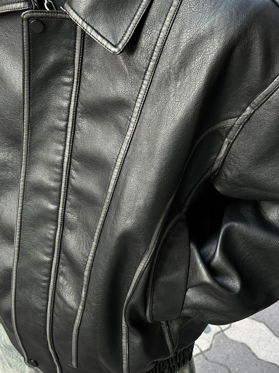 受注制【Chikashitsu +】leather blouson (2color) | OUR BRAND