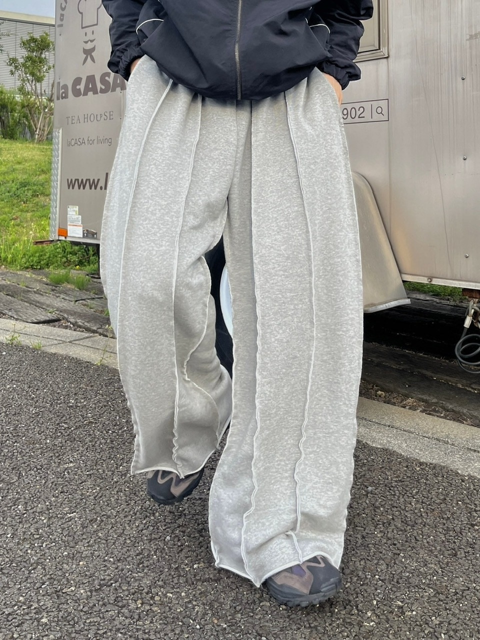 youll】reverse wide sweat pants (2color) | OUR BRAND,youll