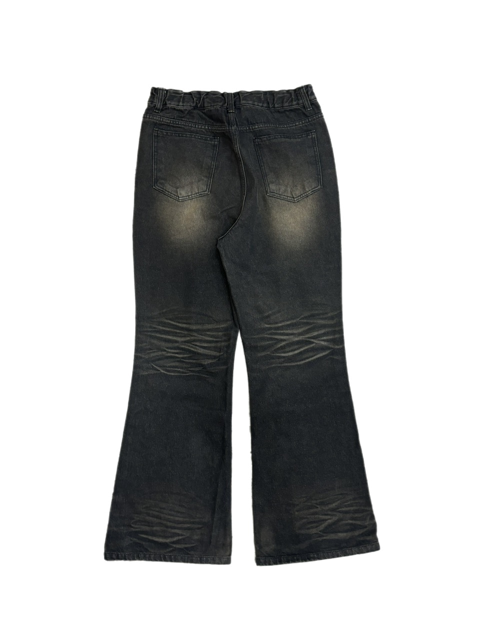 受注制【Chikashitsu +】phantom flare denim pants (2color