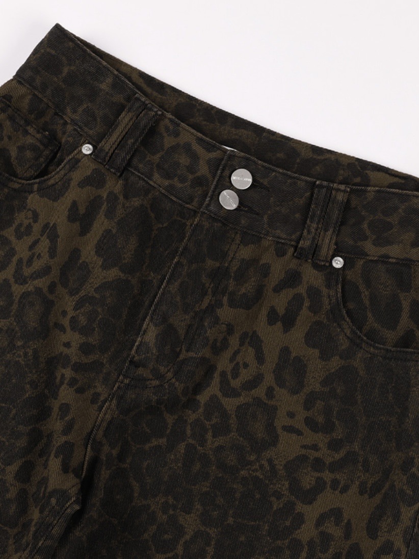【FANCY CLUB】韓国人気/送料関税込★LEOPARD BOOTS CUT PANTS★ A'GEM/9 × .kom 『 FANCY CLUB/ファンシークラブ』 LEOPARD