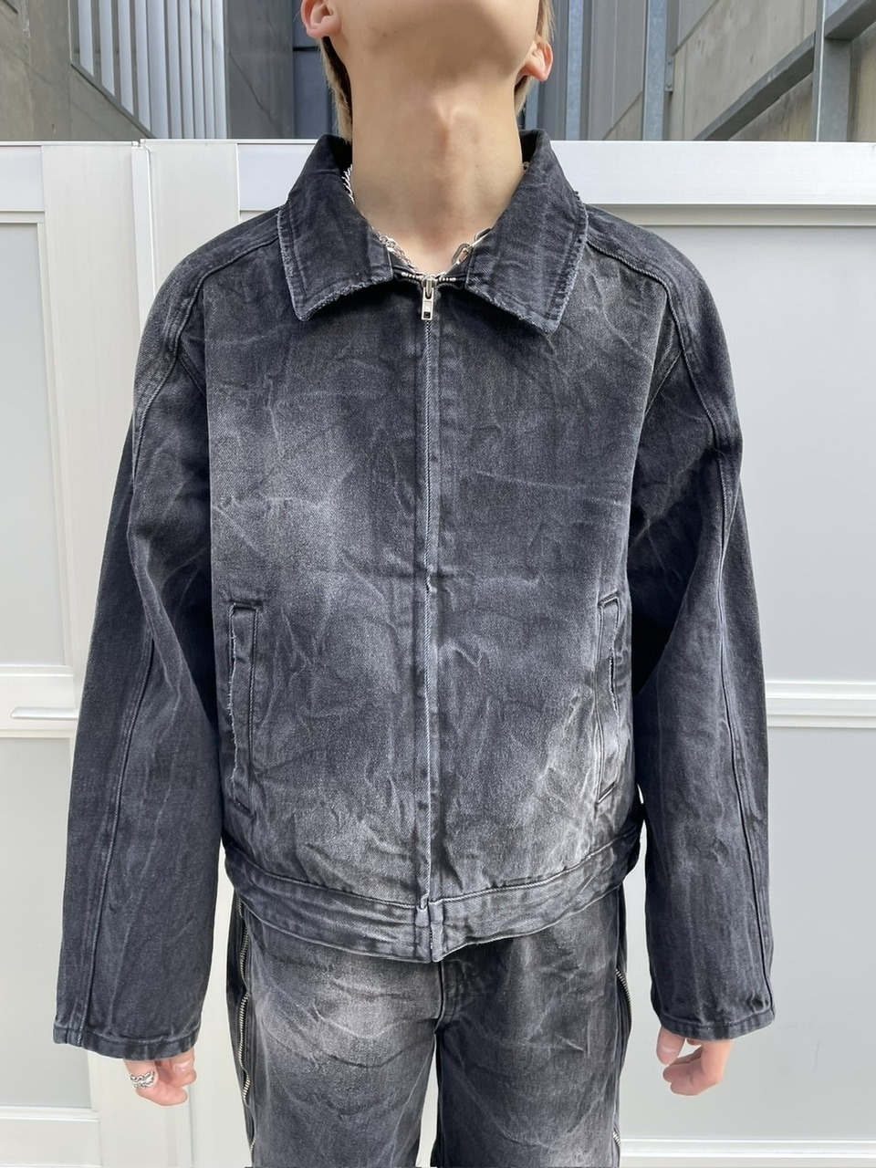 受注制【nmtc +】side zip denim jacket