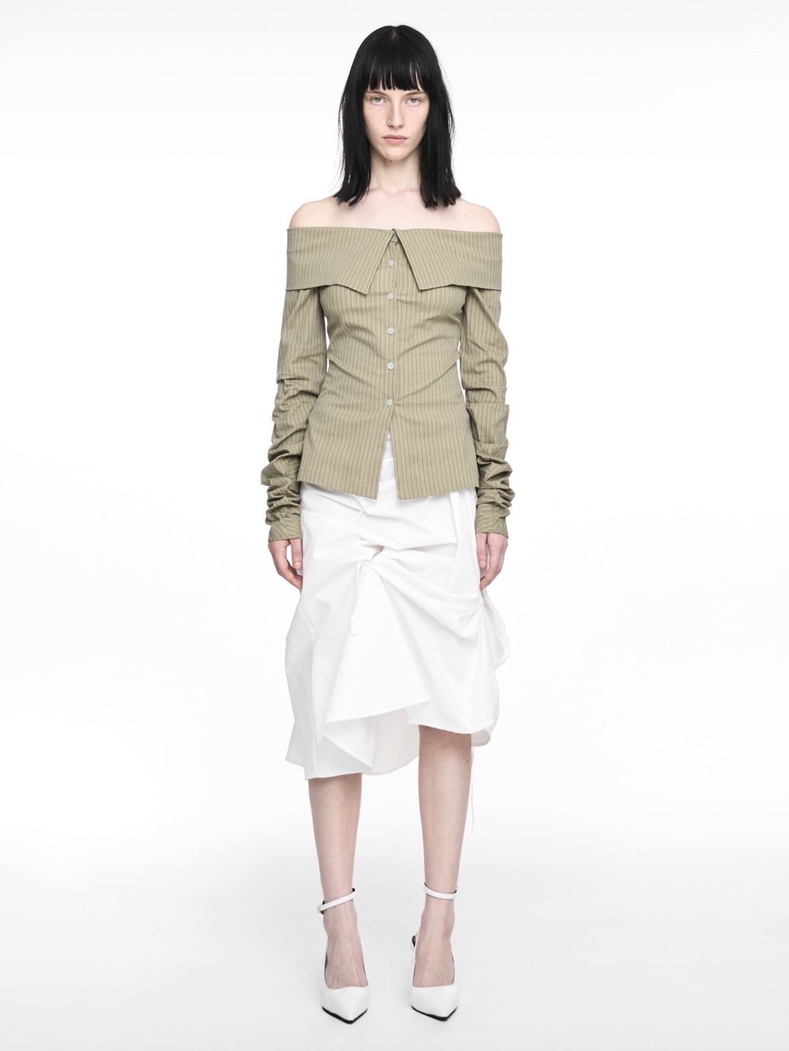 【NACHE】STRAP PULLED SKIRT