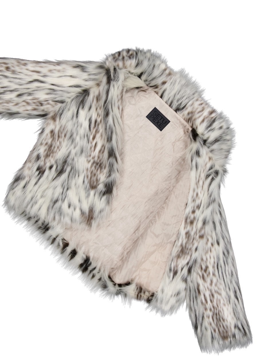 SETUP‐EXE】FAUX FUR JACKET MIX / 【セットアップエグゼ】ハイネック