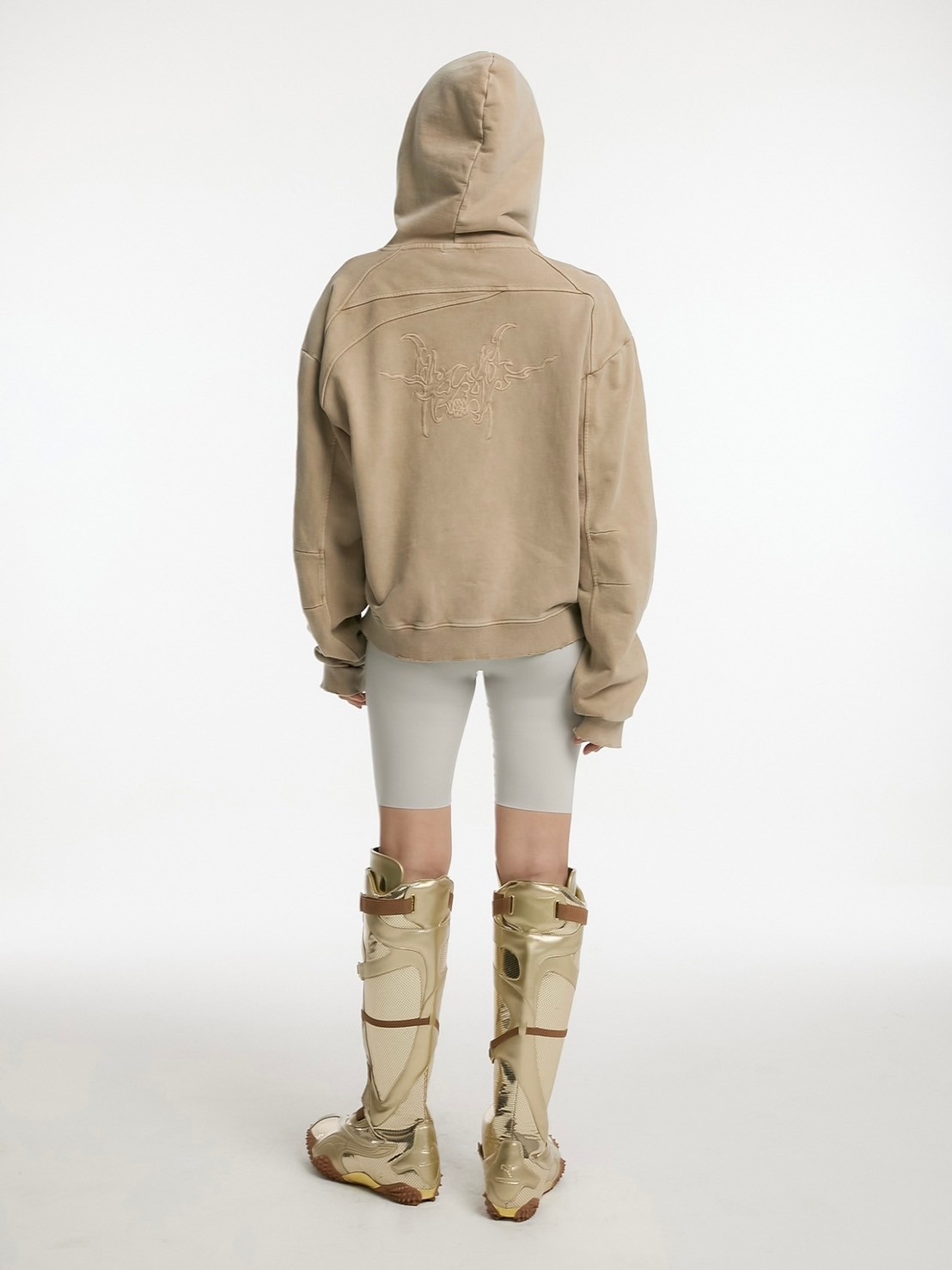 ANOTHERYOUTH】overdyed crop zip-up hoodie | OUR BRAND,ANOTHERYOUTH