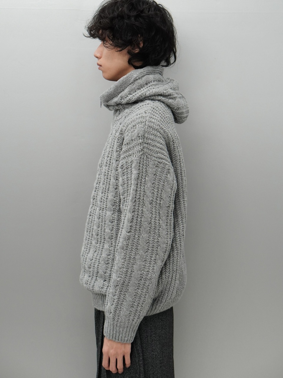東京店WEB限定受注制【Chikashitsu +】balaclava half zip knit