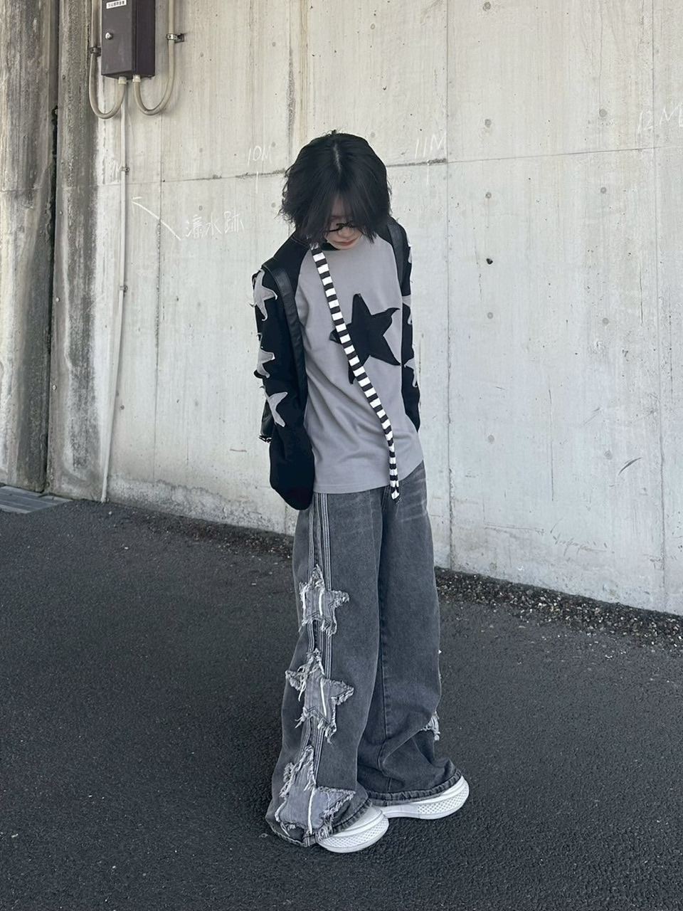 LUV CODE】star raglan long sleeve tee | OUR BRAND,LUV CODE