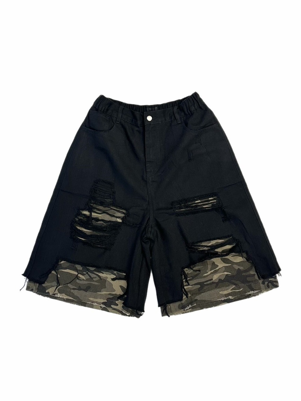 【THEAIRTOWN】カモフラ バミューダ パンツ 受注制【Chikashitsu +】layered camouflage bermuda pants