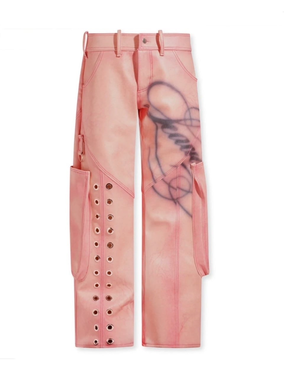 LEAWALD】Skin bagi pants / 【リーウォルド】ノンレザーレタリング