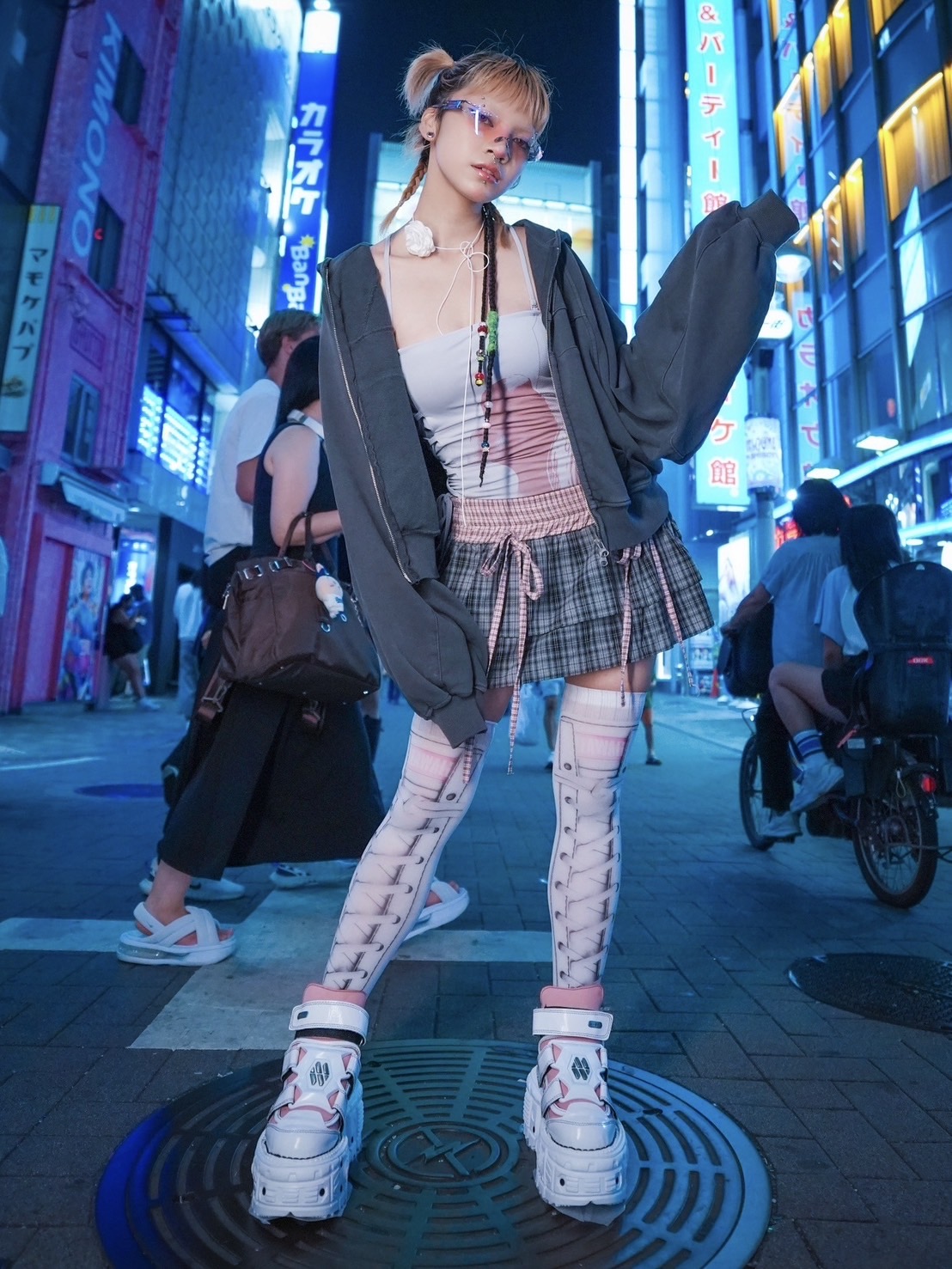 NMTXU】rhinestone design zip parka / 【エヌエムティーエックスユー