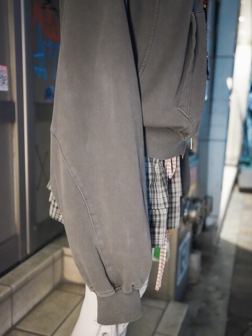 【NMTXU】rhinestone design zip parka / 【エヌエムティーエックスユー】ラインストーンデザインダブルジップパーカー