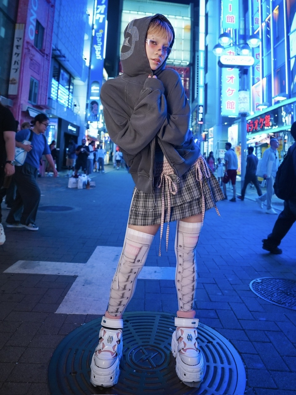 NMTXU】rhinestone design zip parka / 【エヌエムティーエックスユー