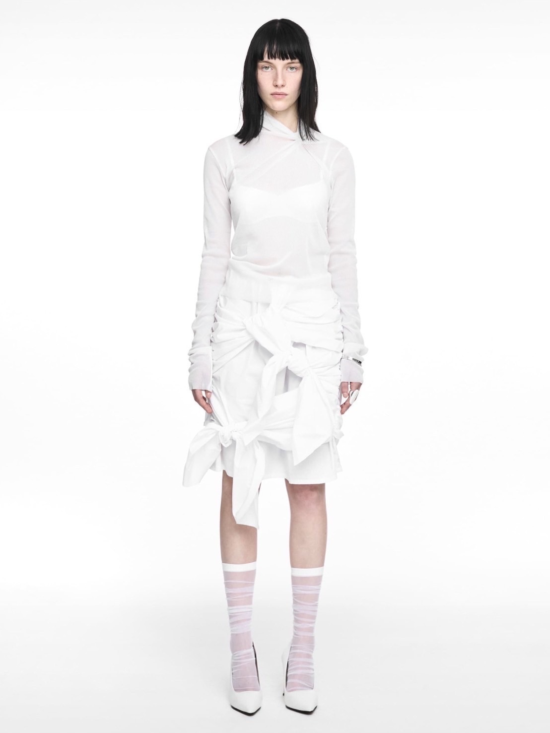 【NACHE】TWIST TIE MIDI SKIRT