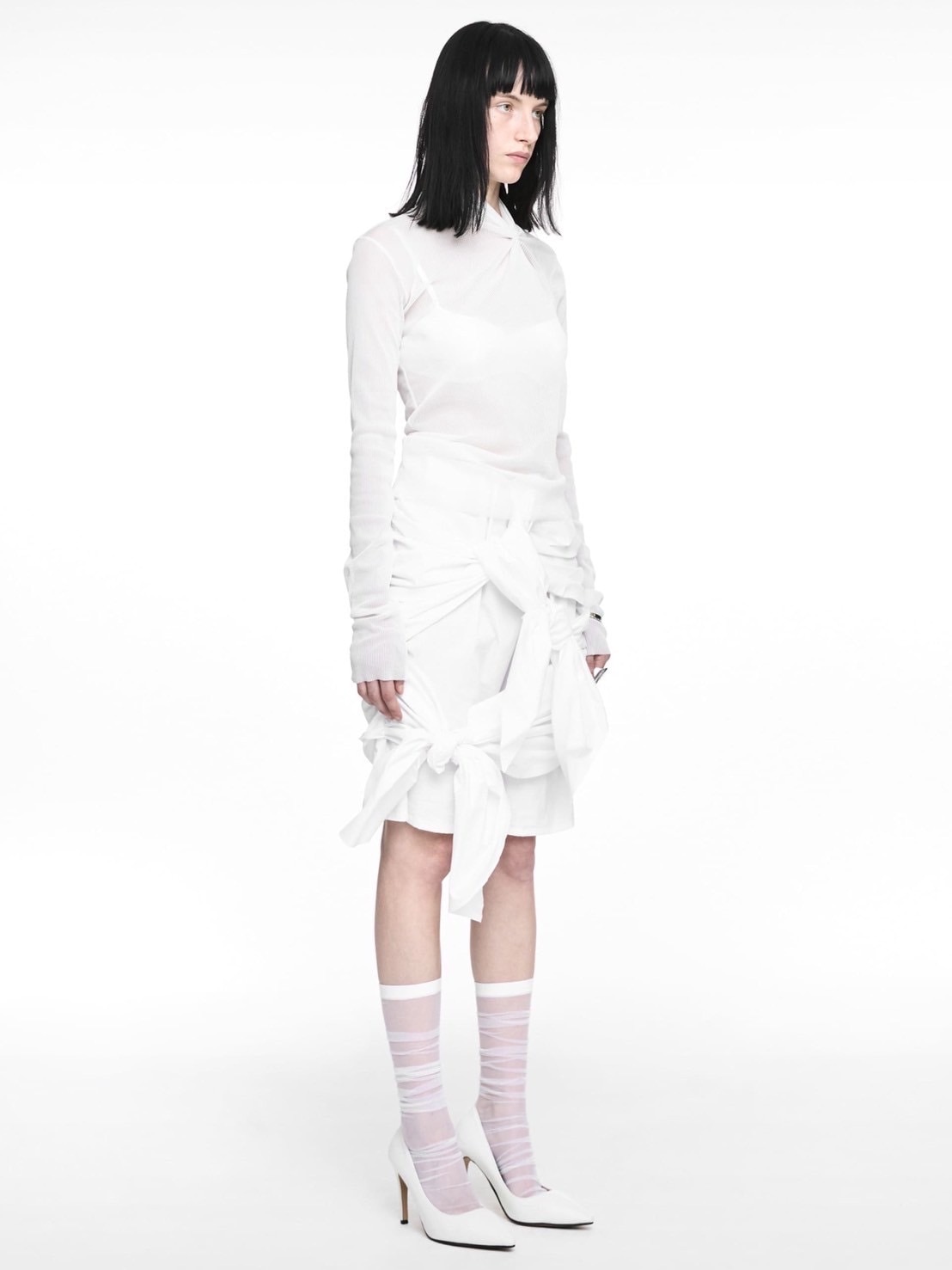 【NACHE】TWIST TIE MIDI SKIRT