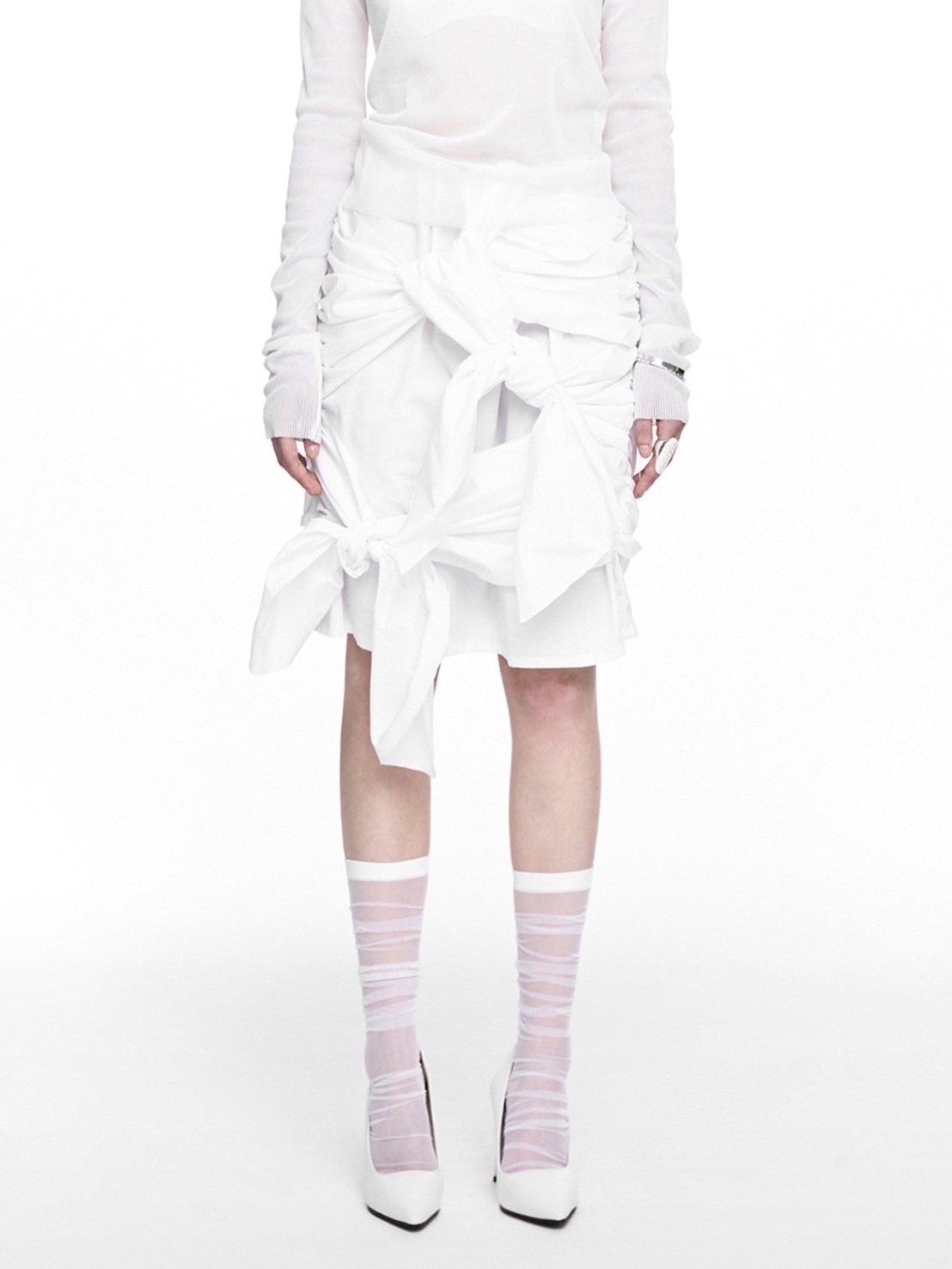 【NACHE】TWIST TIE MIDI SKIRT