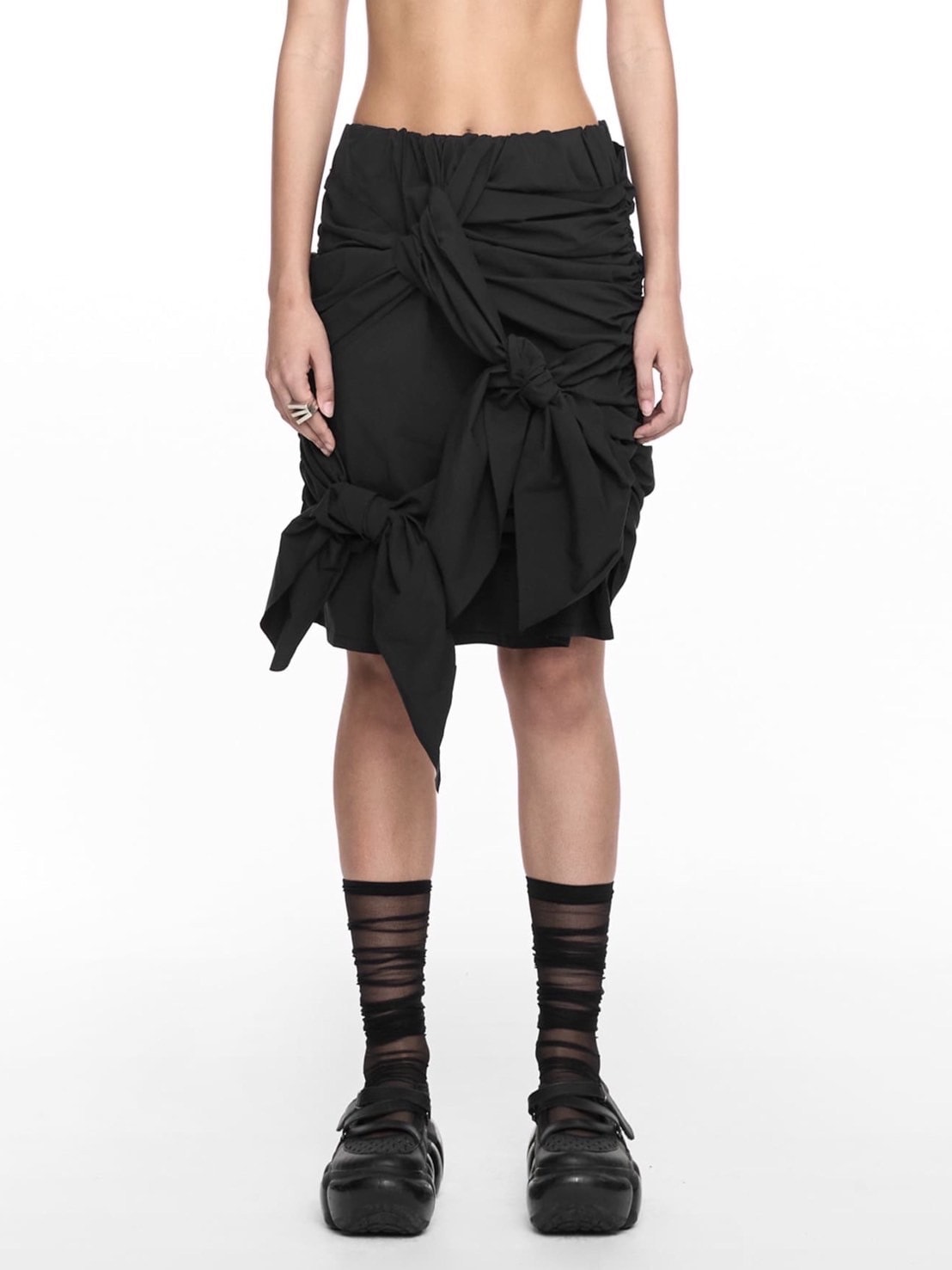 【NACHE】TWIST TIE MIDI SKIRT