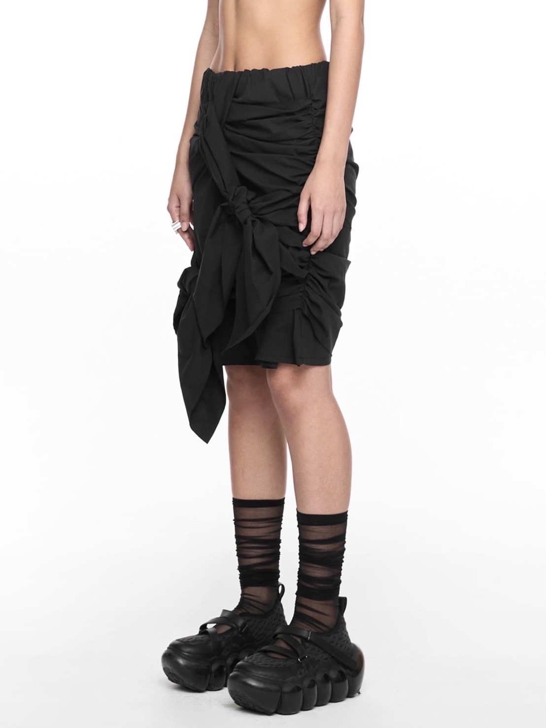 【NACHE】TWIST TIE MIDI SKIRT