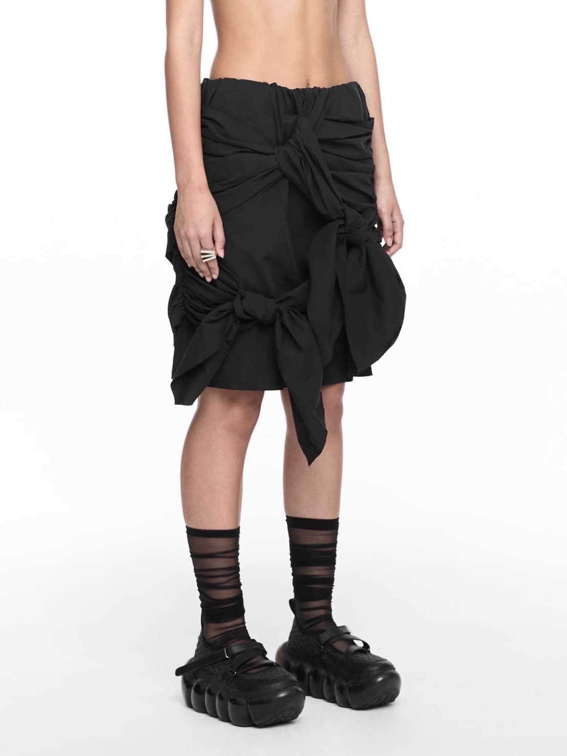 【NACHE】TWIST TIE MIDI SKIRT