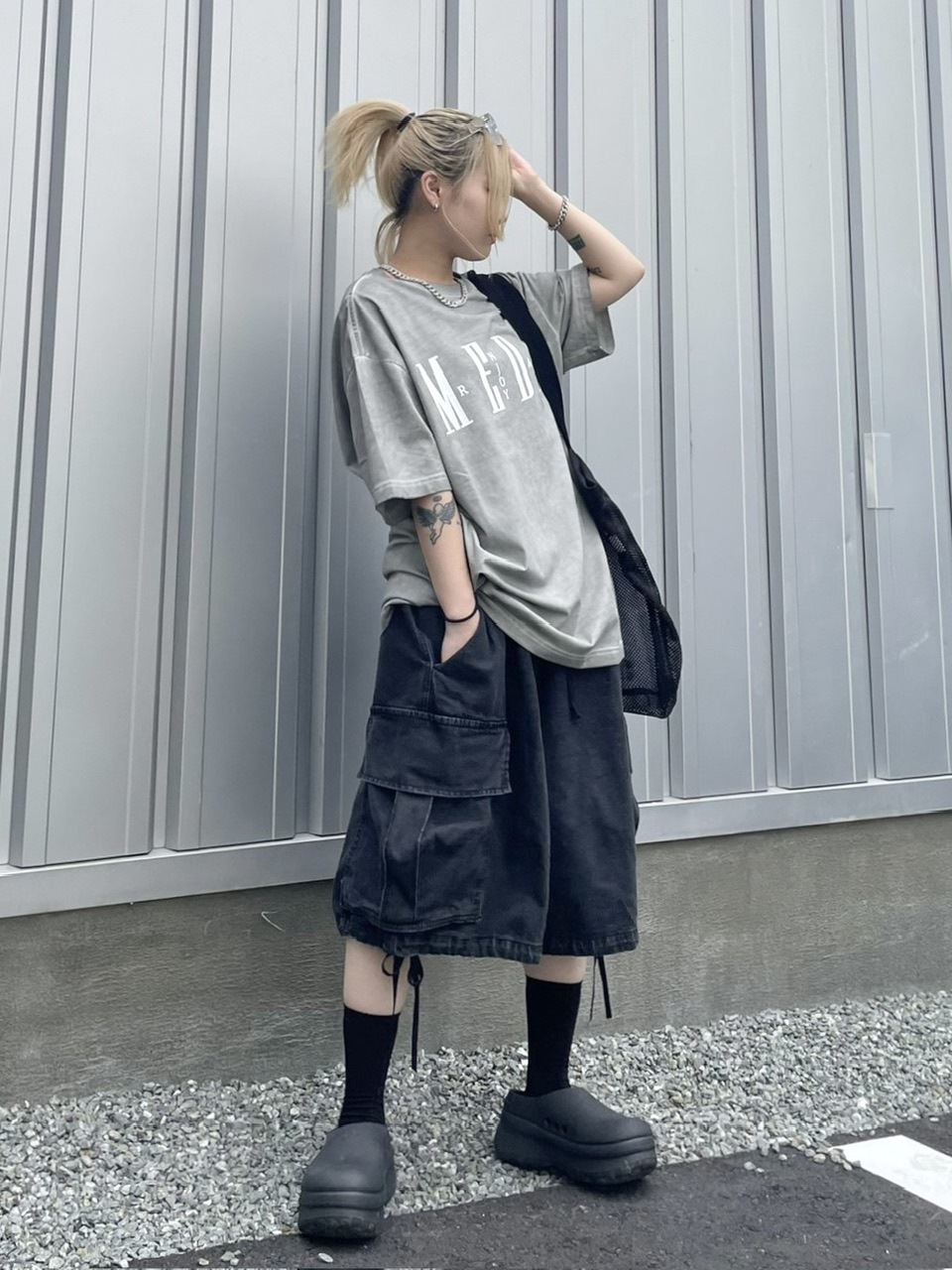 XU エックスユー denim wide half pants Never mind the XU】denim wide half pants / 【ネバーマインド