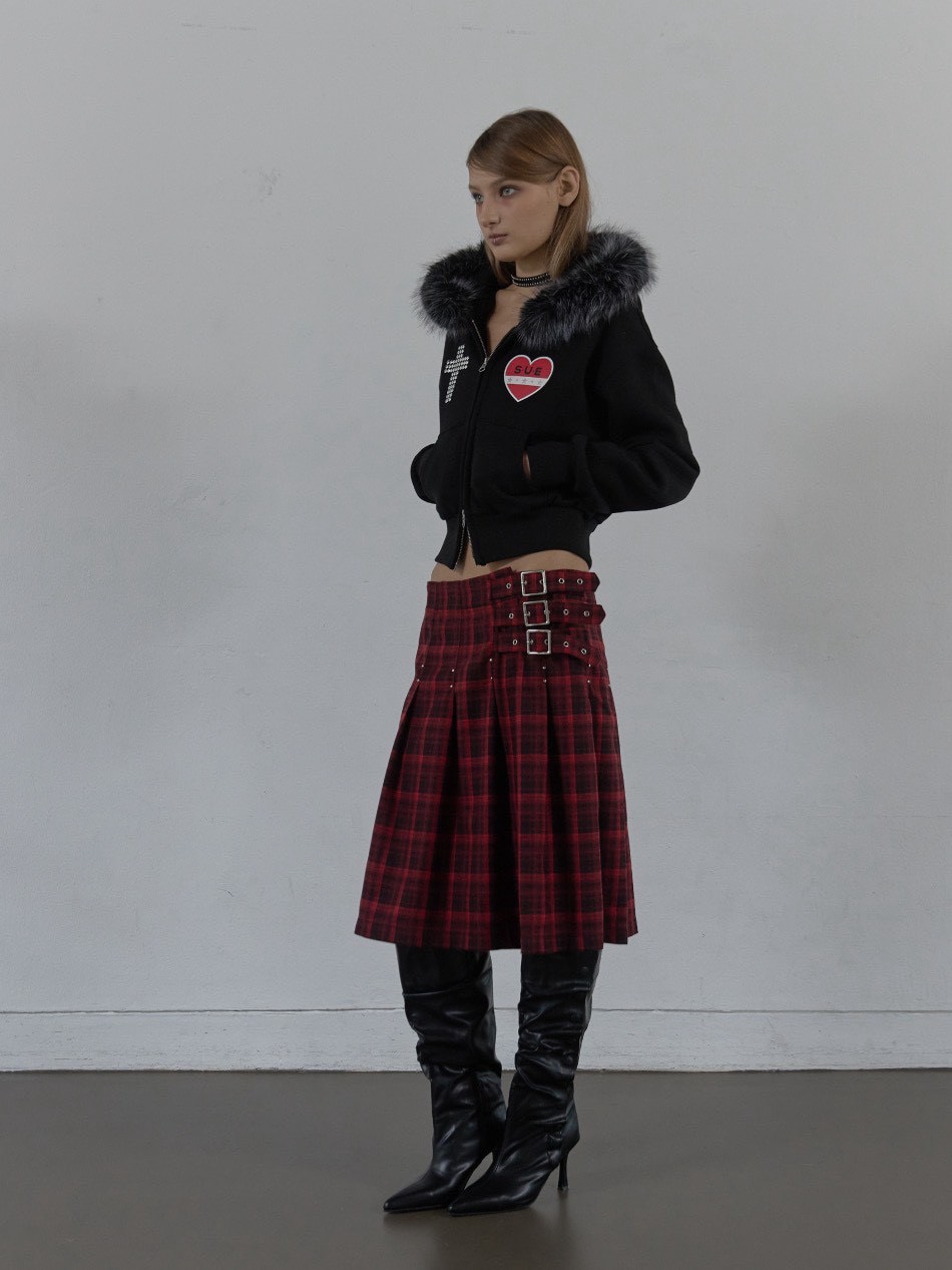 SETUP‐EXE】FUR TRIMMING HOODED ZIP-UP / 【セットアップエグゼ