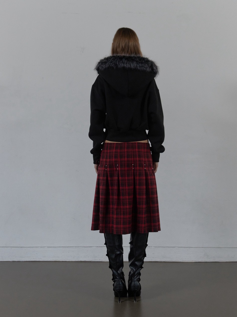 SETUP‐EXE】FUR TRIMMING HOODED ZIP-UP / 【セットアップエグゼ