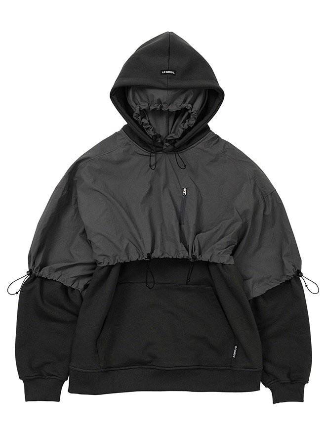 AJOBYAJO】Layered Nylon Hoodie / 【アジョバイアジョ】レイヤード