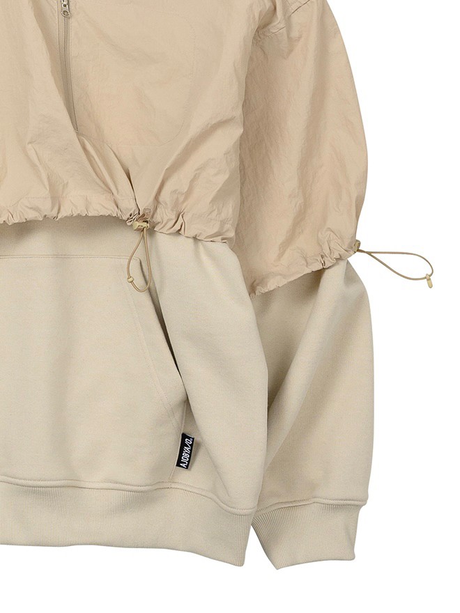 AJOBYAJO】Layered Nylon Hoodie / 【アジョバイアジョ】レイヤード