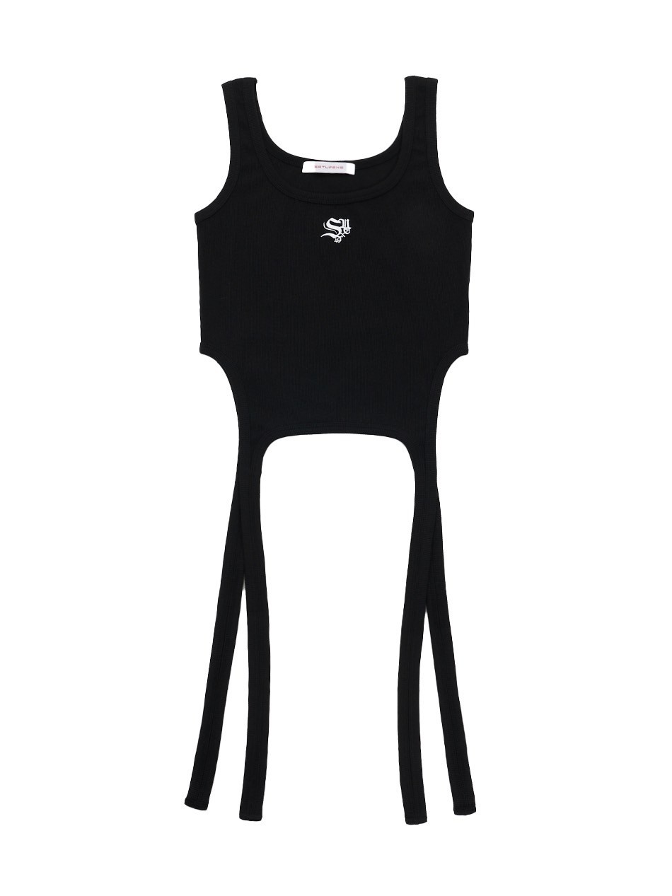 ★SETUP-EXE★STRING HALTER NECK TOP / BLACK★韓国送料込 SETUP‐EXE】GARTER SLEEVELESS | OUR BRAND,SETUP-EXE