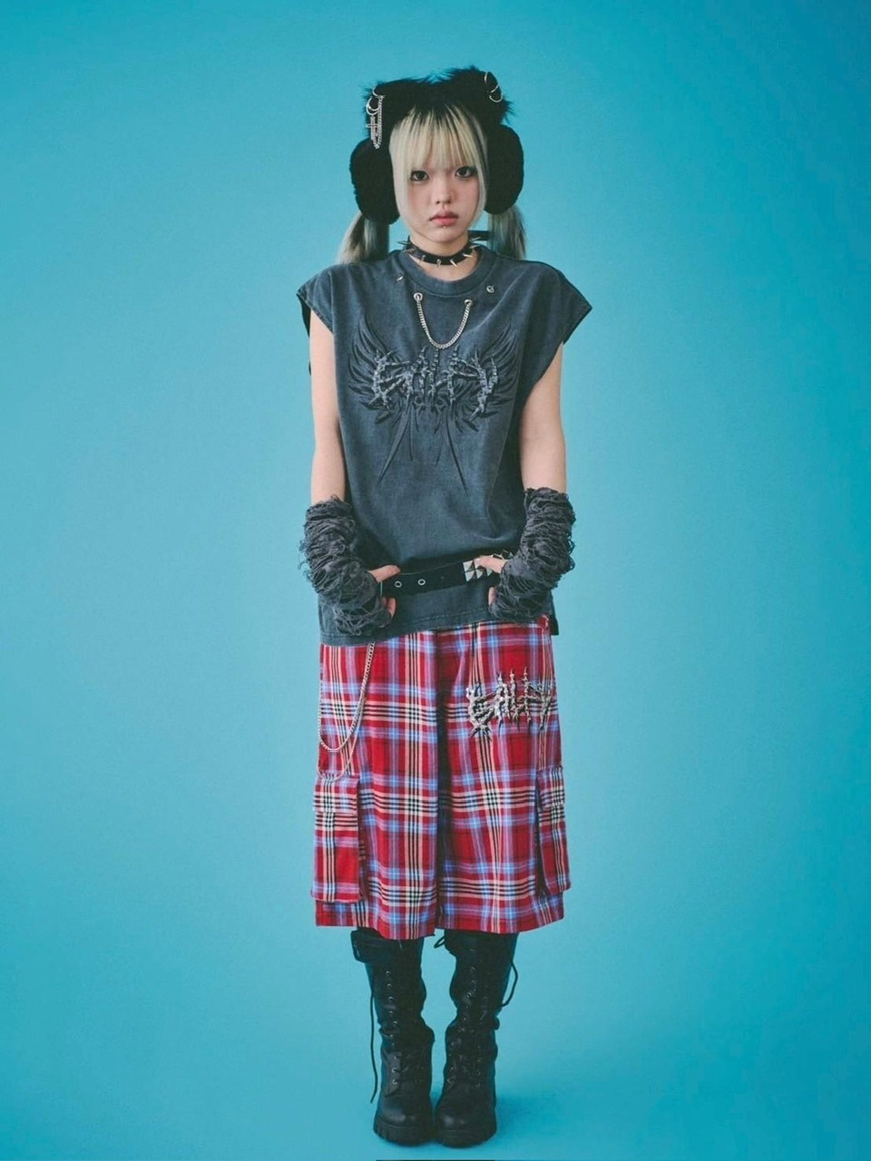 GALFY】ゴリ厨二タンク / 【ガルフィー】ロゴプリントタンクトップ