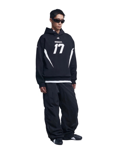 NOMANUAL】17 FOOTBALL HOODIE / 【ノーマニュアル】ロゴプリント長袖