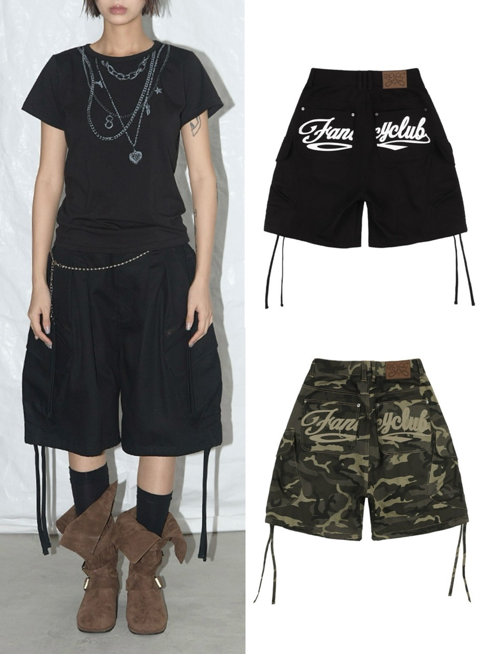 パンツ fancyclub CARGO LETTERING BERMUDA PANTS FANCY CLUB】CARGO LETTERING BERMUDA PANTS | OUR BRAND,FANCY CLUB