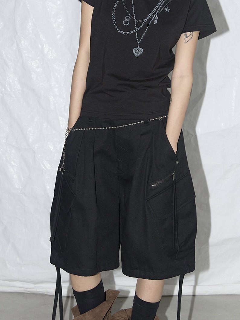 FANCY CLUB】CARGO LETTERING BERMUDA PANTS | OUR BRAND,FANCY CLUB